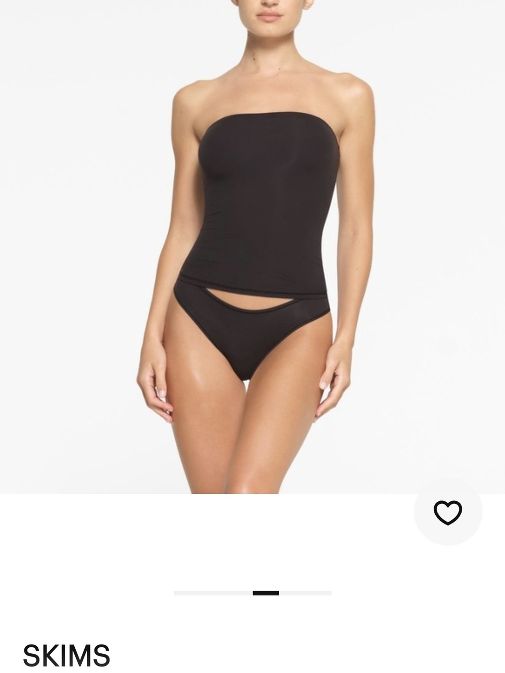 NWOT Onyx "SKIMS" Strapless Top